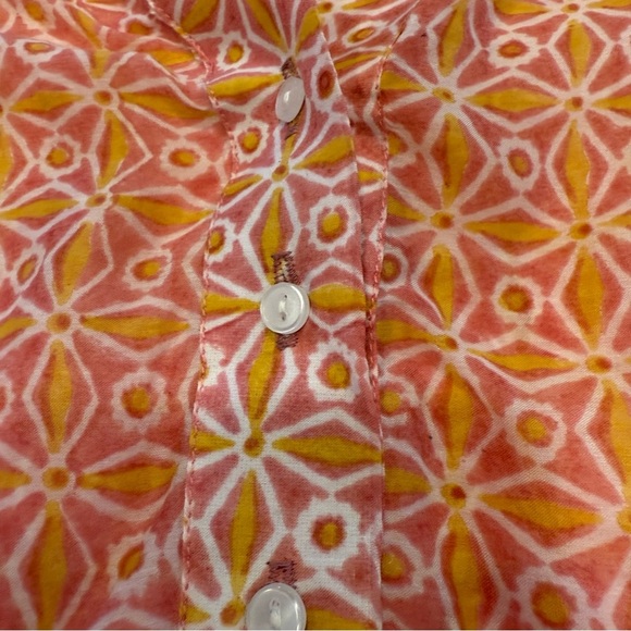 Roberta Roller Rabbit Orange SILK & Cotton Tunic Top/cover Up Women's Sz XS - Picture 12 of 12